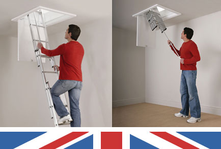 Opening Loft Hatch & Climbing Loft Ladder